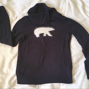 Talbots polar bear wool sweater turtleneck